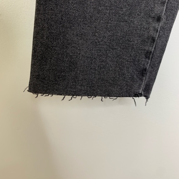 Free People black cropped raw hem jeans - Picture 6 of 9